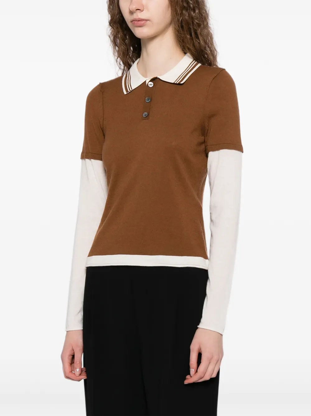 CUDDLEUP Polotop met lange mouwen Bruin