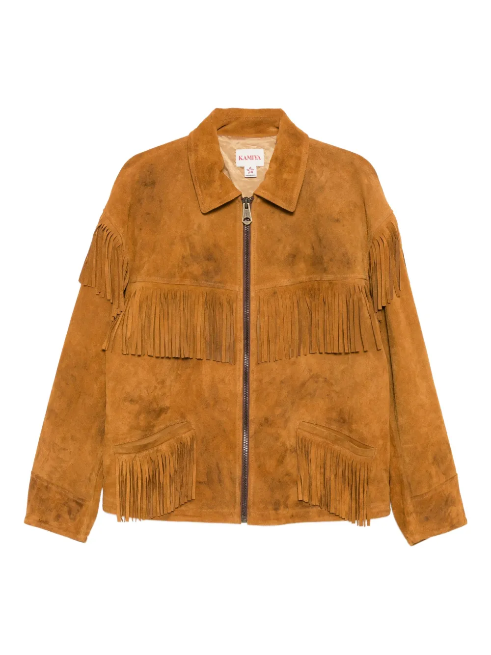 KAMIYA  fringed leather jacket | Brown | Image 1