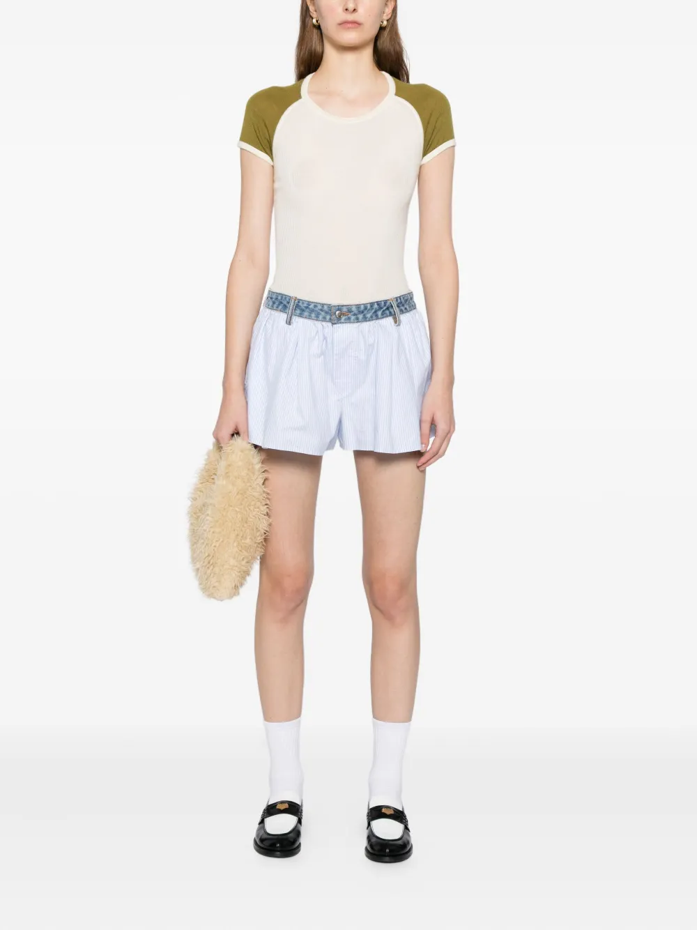 Cuddleup Raglan-sleeve Top In Green