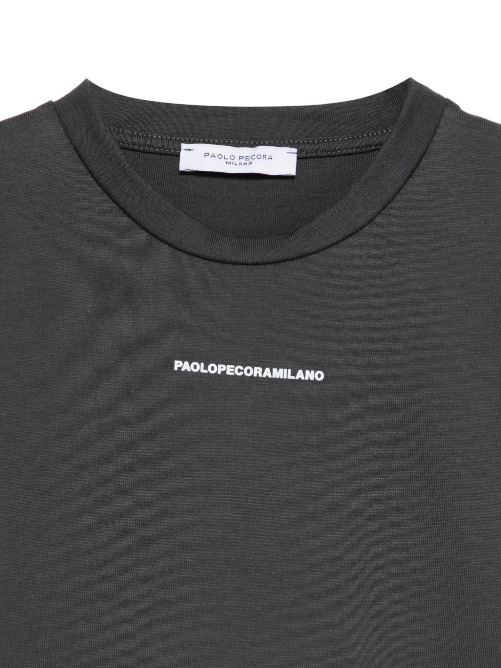 Paolo Pecora Kids T-shirt met logoprint Grijs