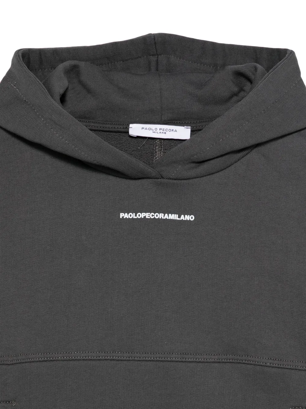 Paolo Pecora Kids Hoodie met logoprint Grijs