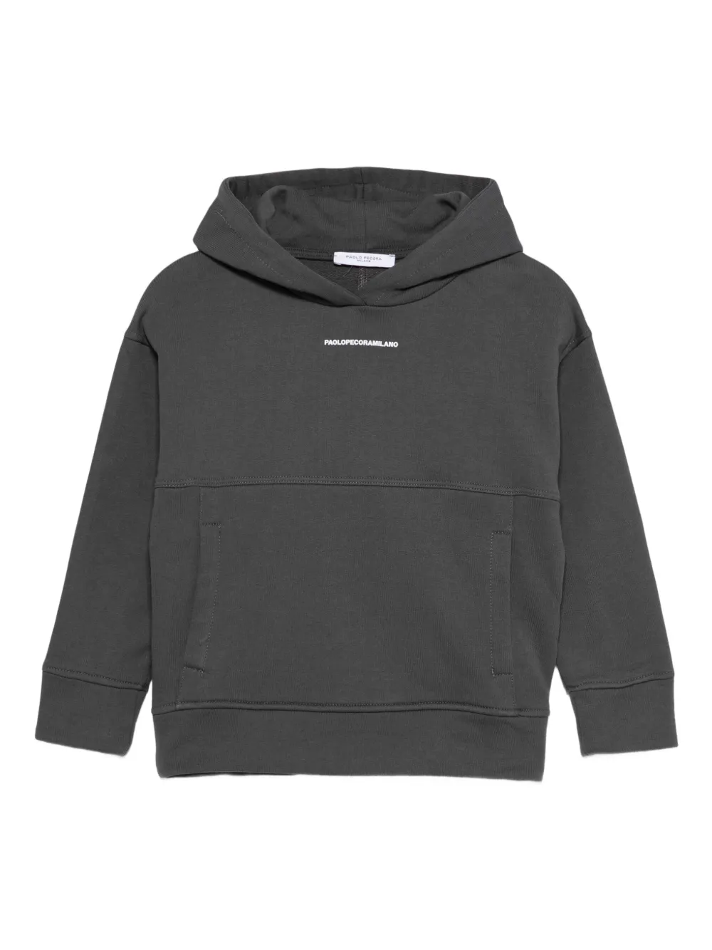 Paolo Pecora Kids logo-print hoodie | Grey | Image 1