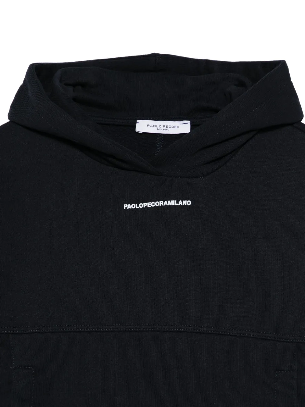 Paolo Pecora Logo-print Hoodie In Black
