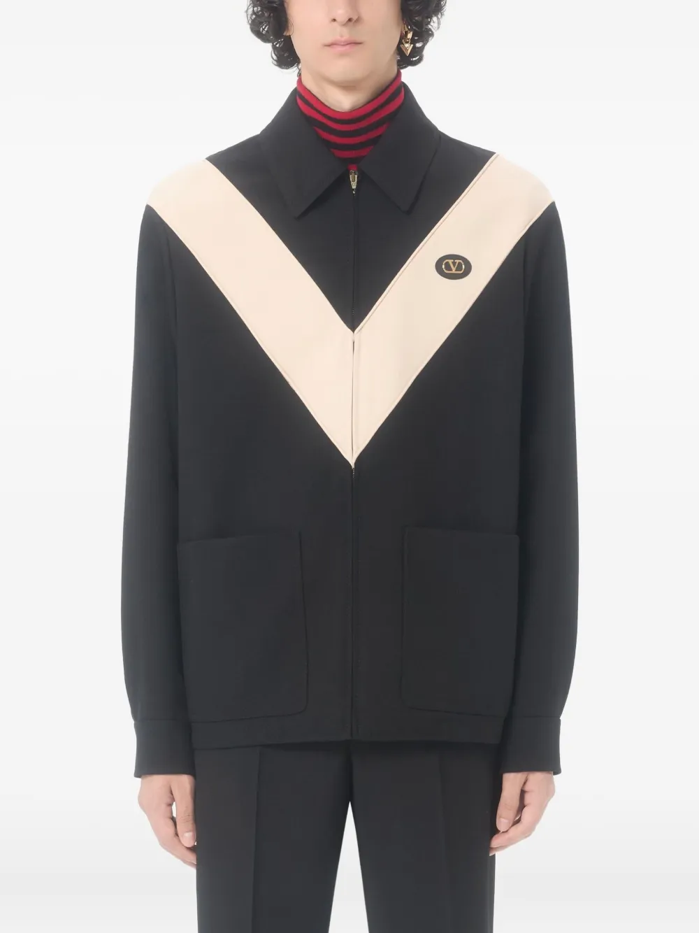 Valentino Garavani Shirtjack met logopatch Zwart