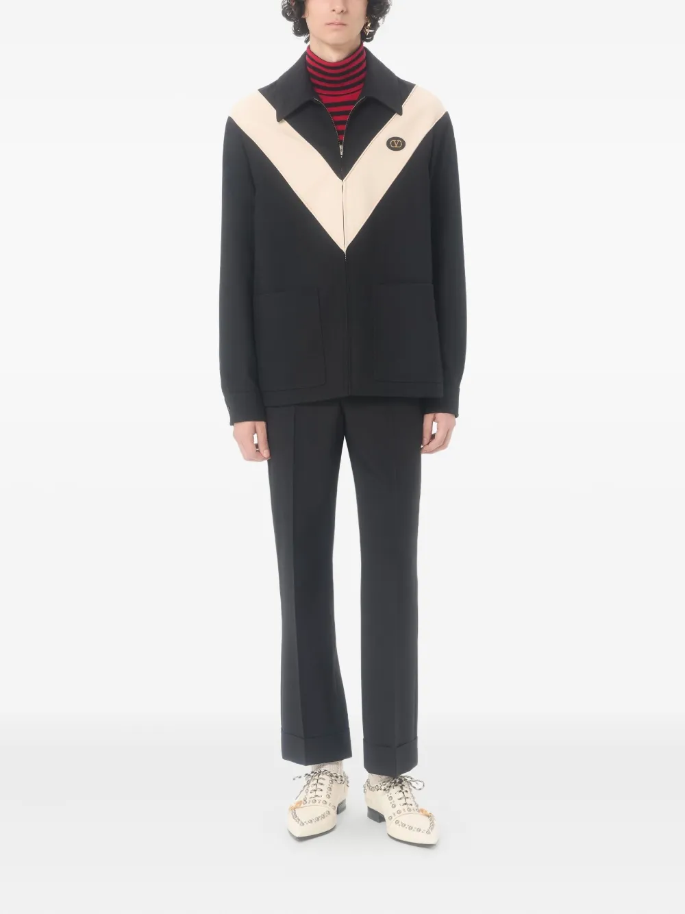 Valentino Garavani Shirtjack met logopatch Zwart