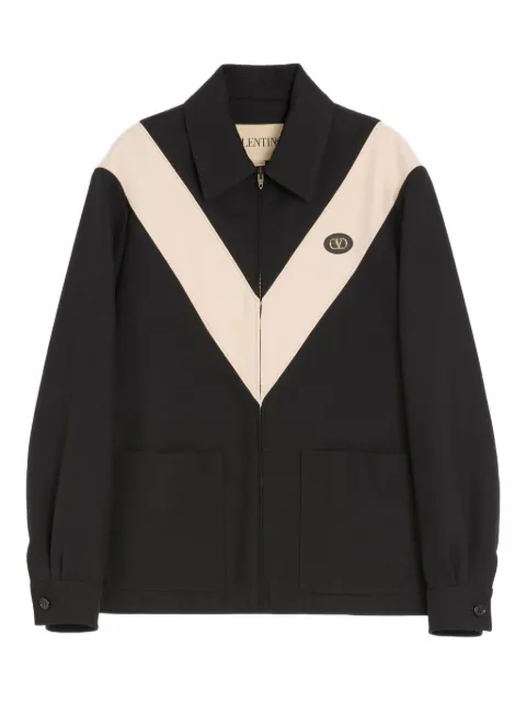 Valentino Garavani logo-patch overshirt