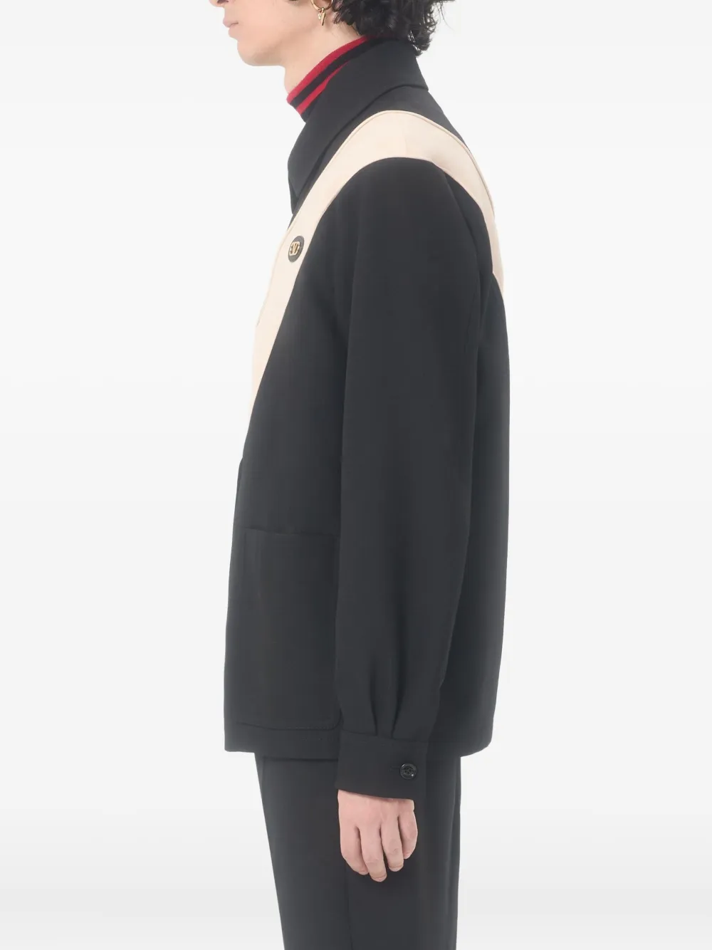 Valentino Garavani Shirtjack met logopatch Zwart