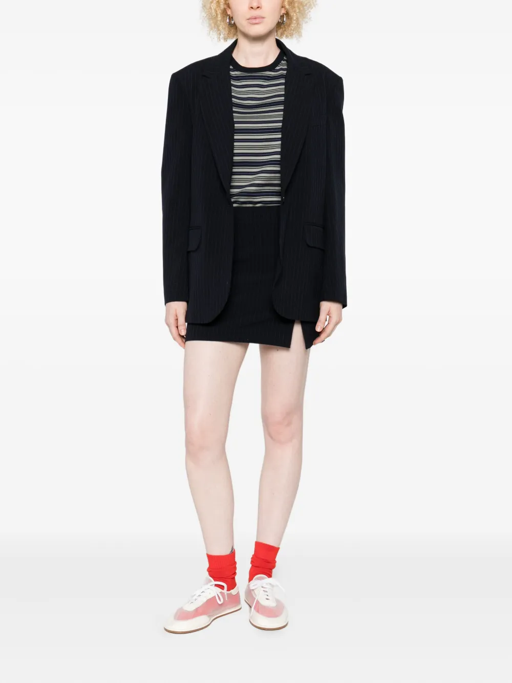 Aniye By pinstripe-print single-breasted blazer | Blazers | Image 2