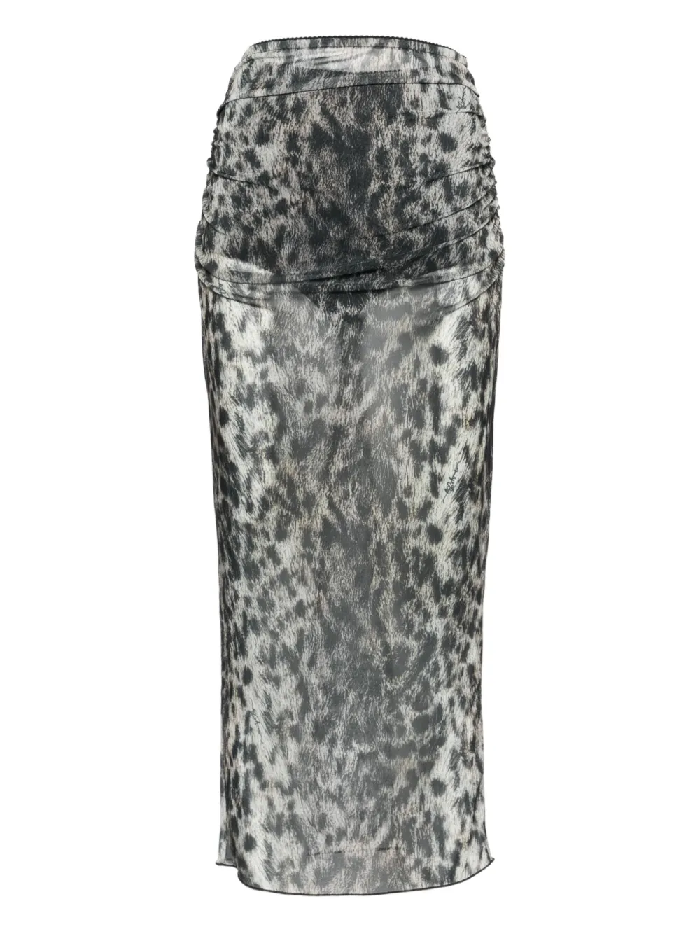 Aniye By Mesh Leopard-print Midi Skirt In Multi