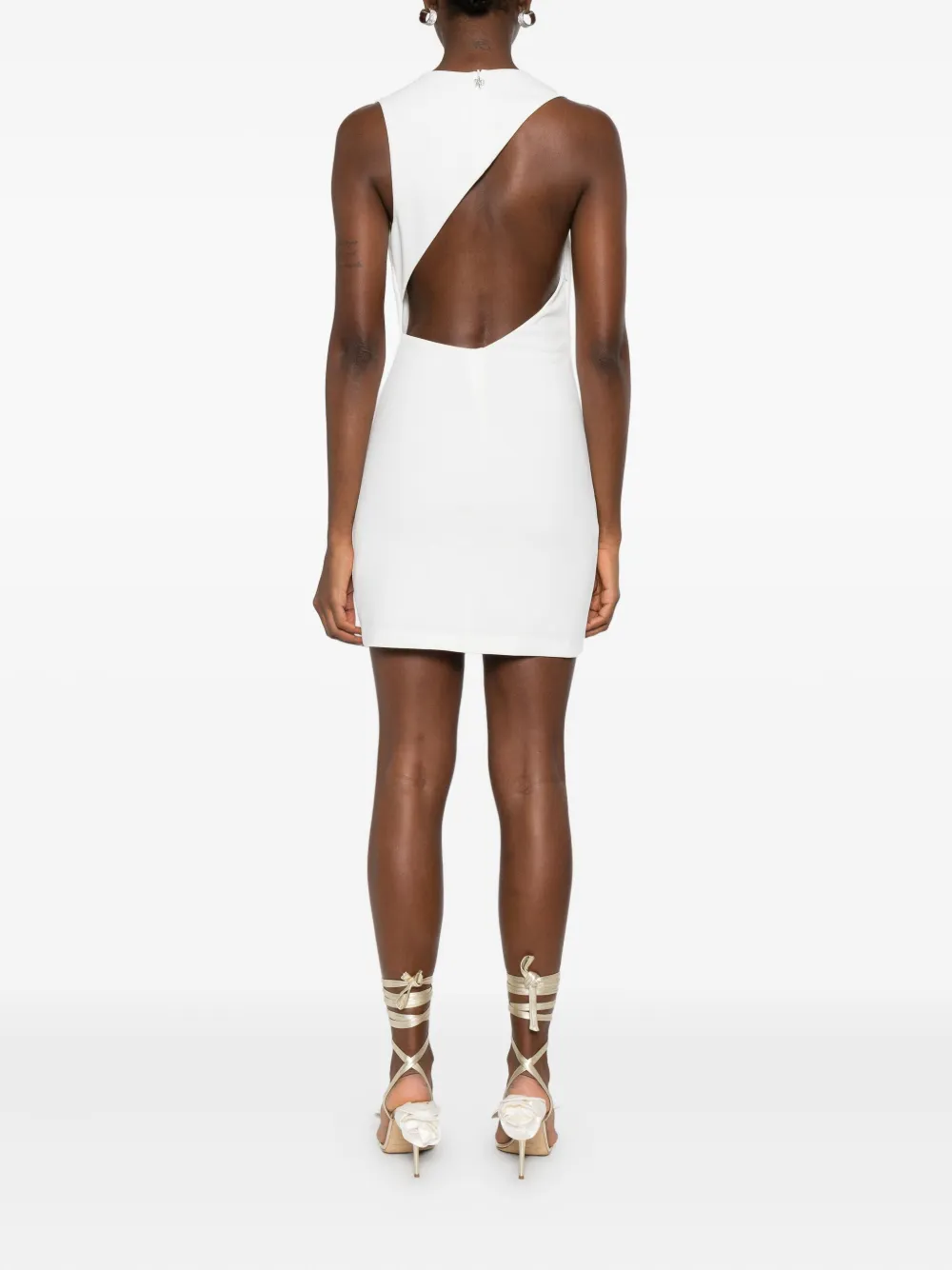Aniye By Sleeveless Draped Mini Dress In White