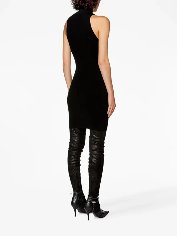 diesel M-onerva オーバルD リブミニタイトワンピース　黒 Diesel M-Onerva Mini Dress | Black | FARFETCH
