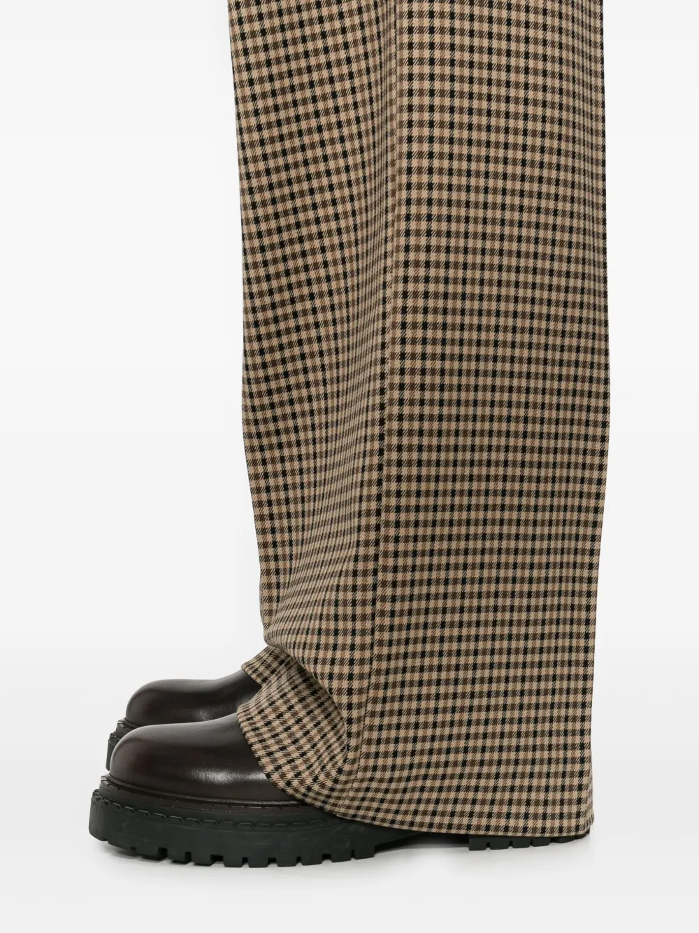Aniye By Check-print Trousers In Brown