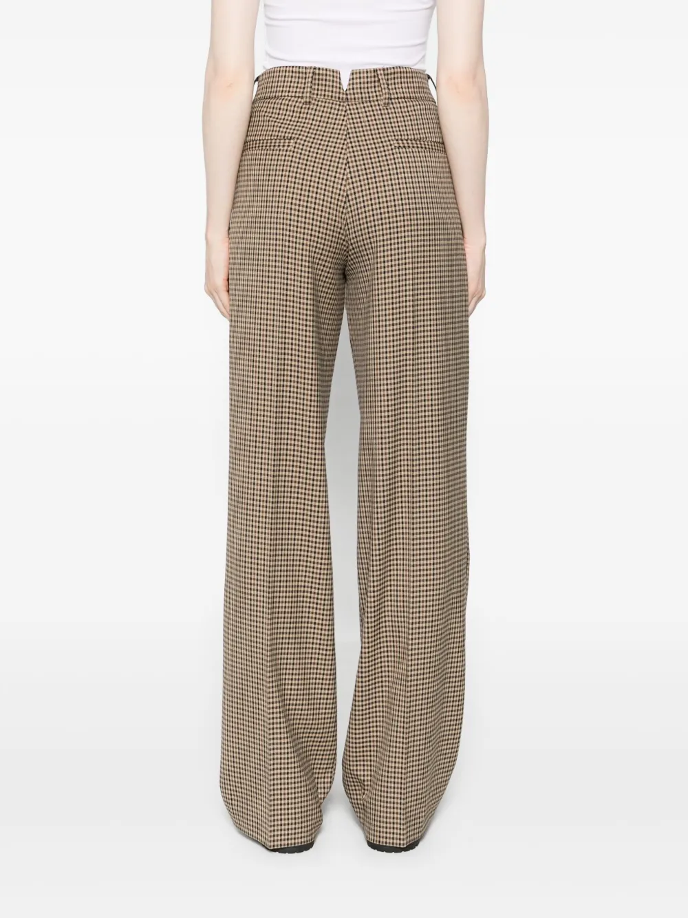 Aniye By Check-print Trousers In Brown