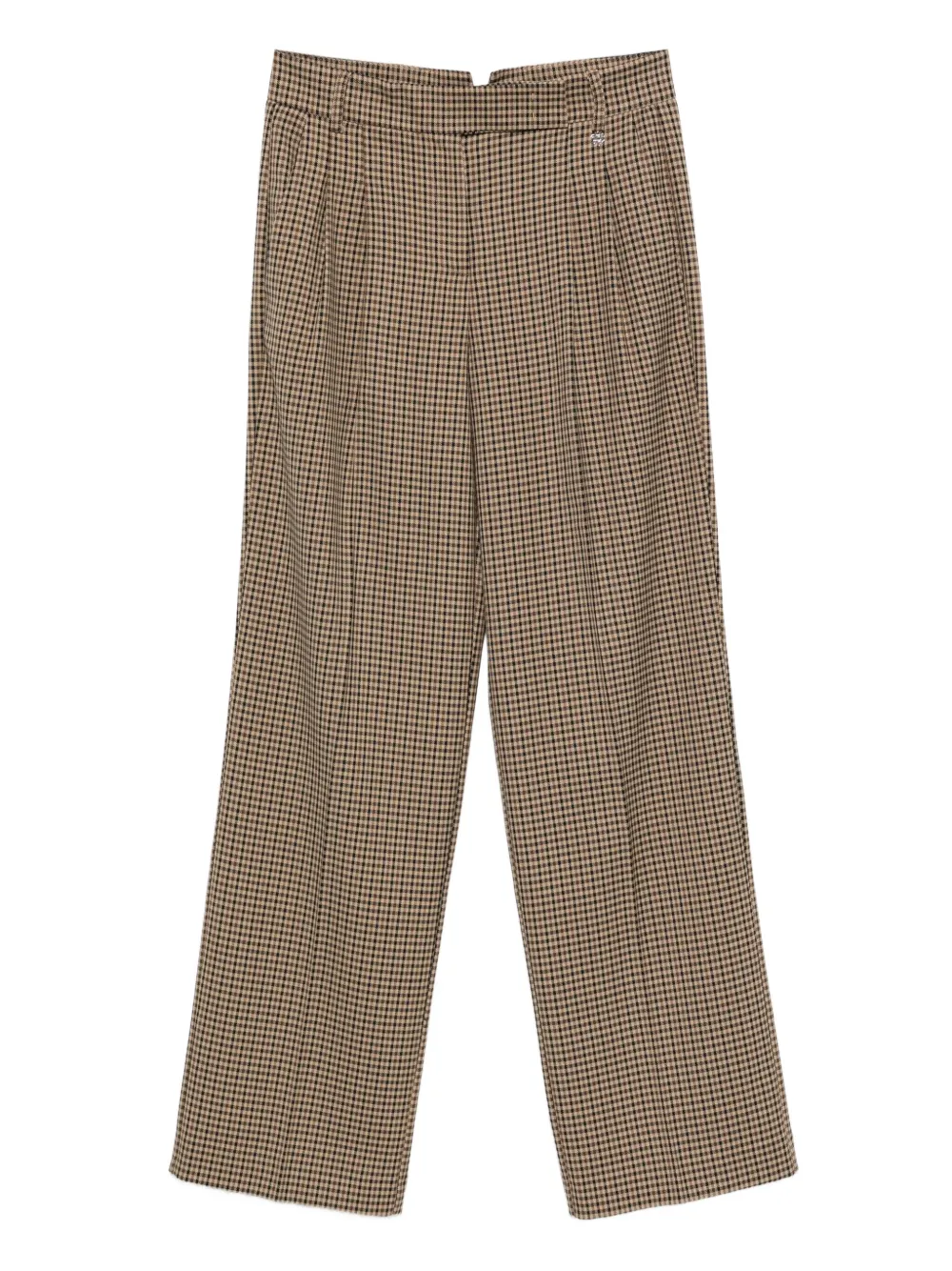 Aniye By Check-print Trousers In Brown