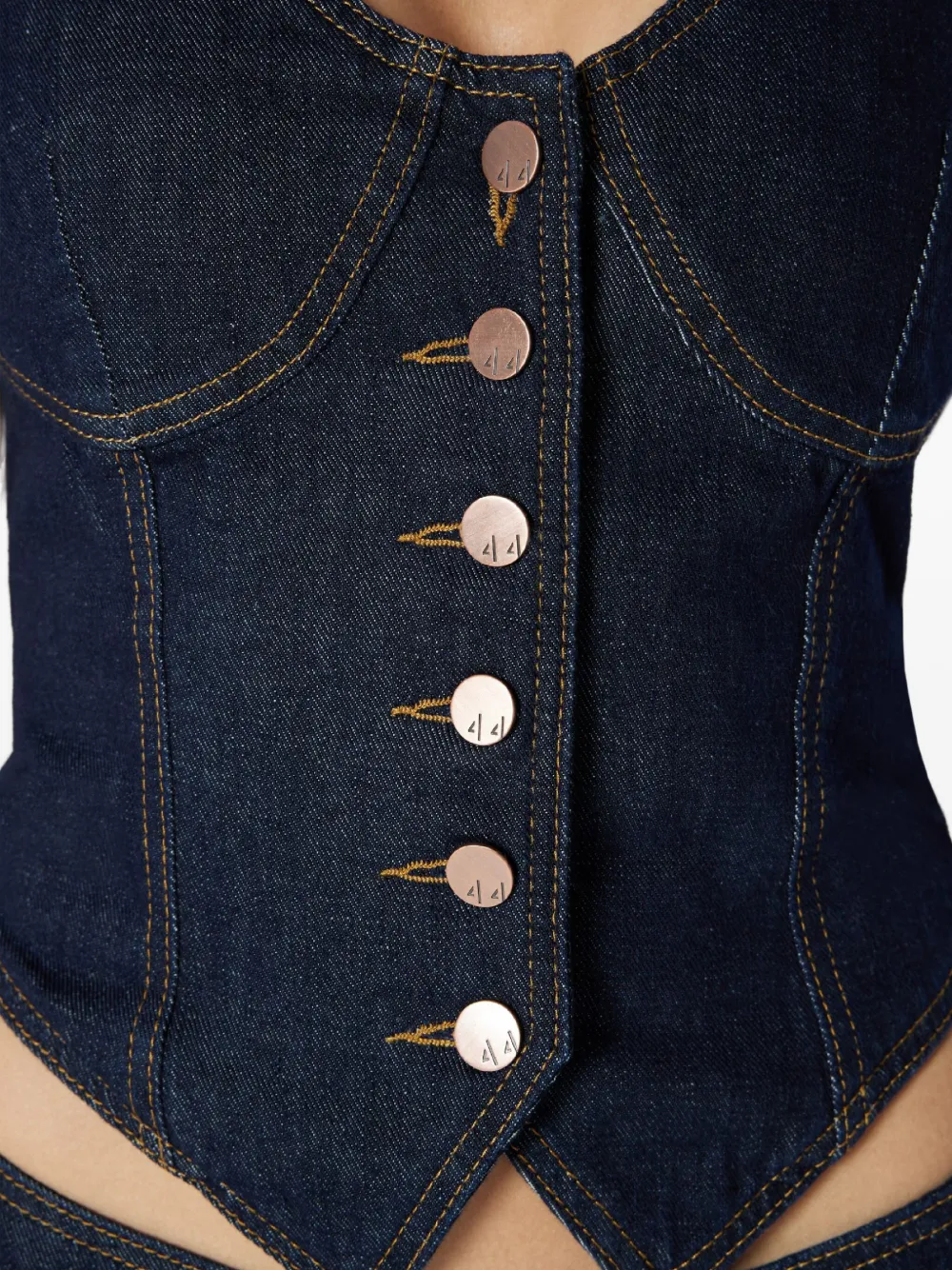 No44 lace-up button-fastening vest | Vests & Tank Tops | Image 2