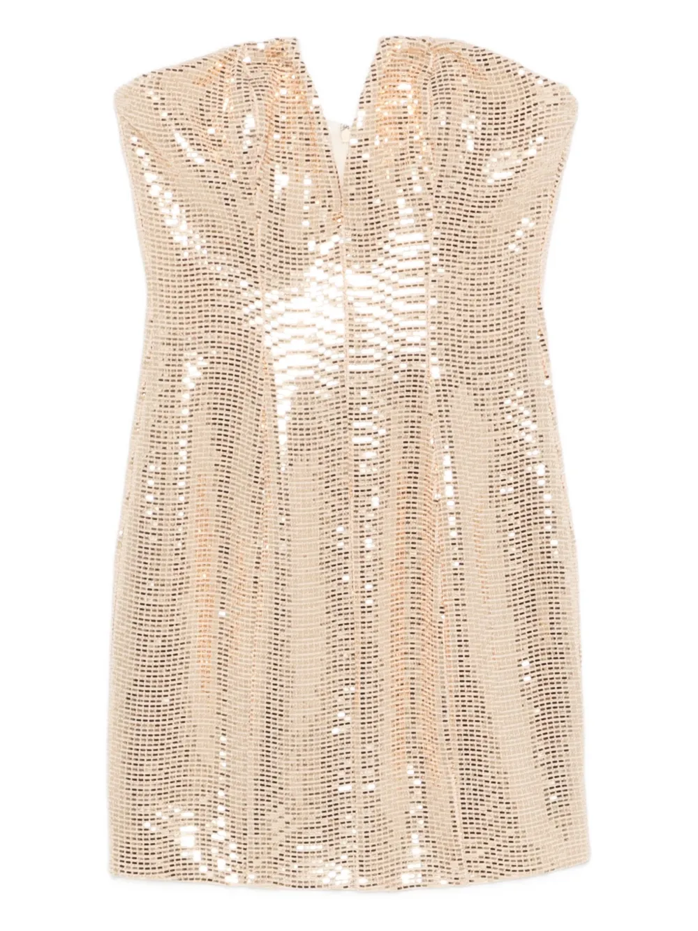 Aniye By Sequin-embellished Strapless Mini Dress In Neutral
