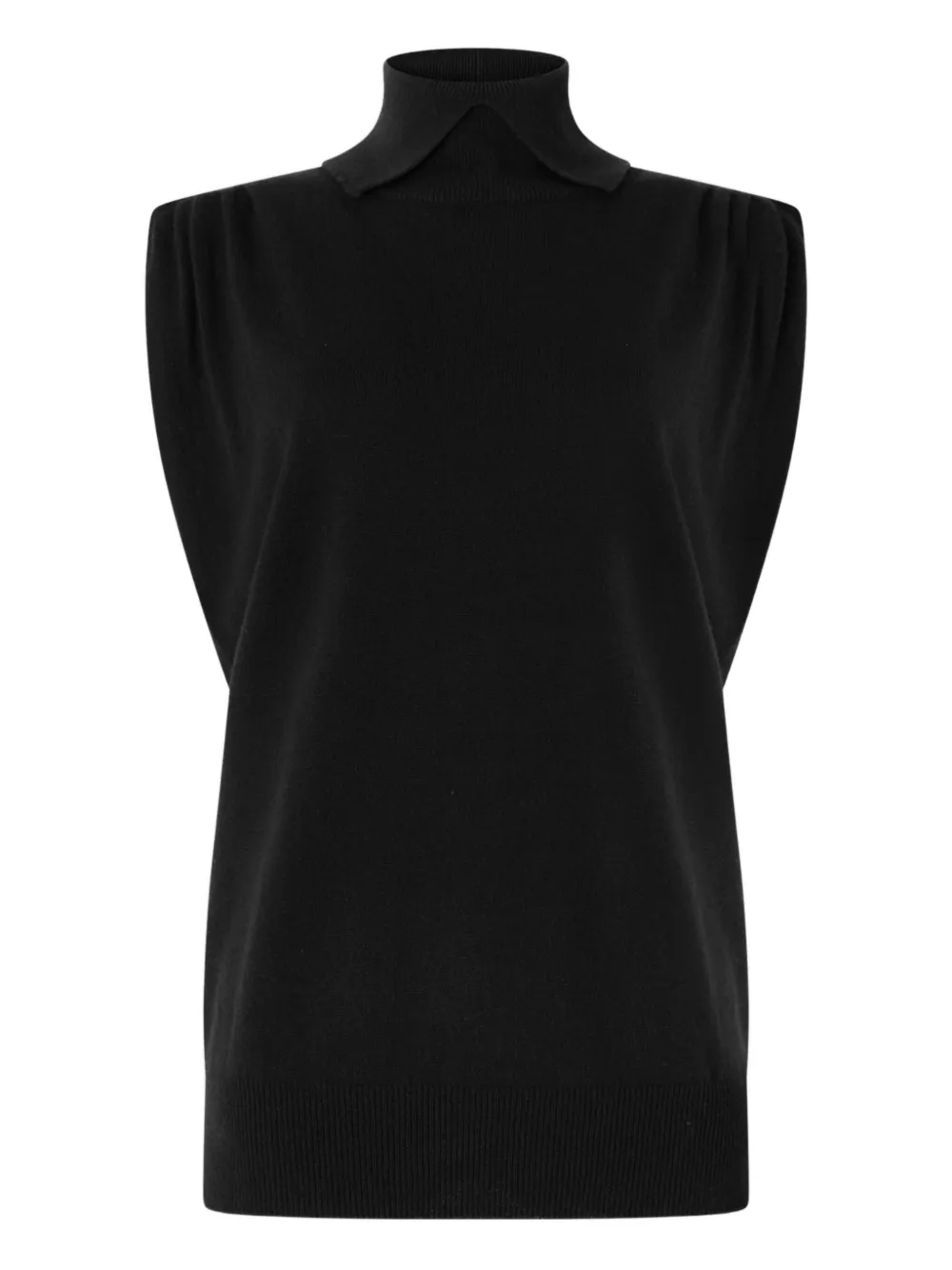 Genny high-neck knitted top | Black | Image 1