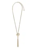 Genny heart and tassel-pendant necklace - Gold