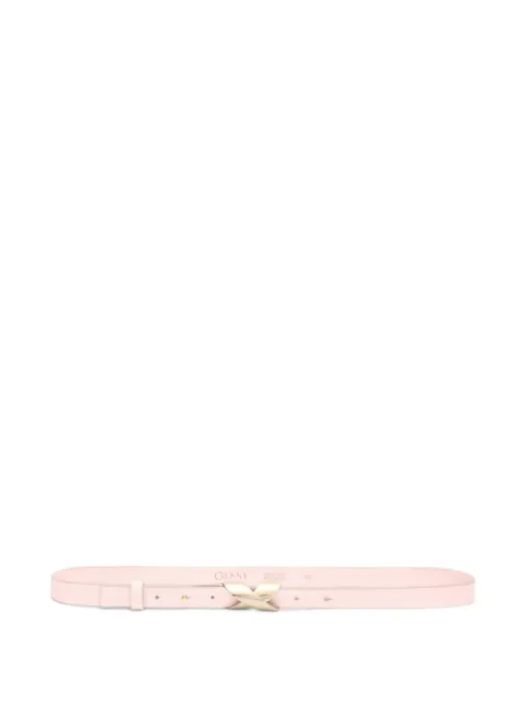 Genny X-buckle leather belt