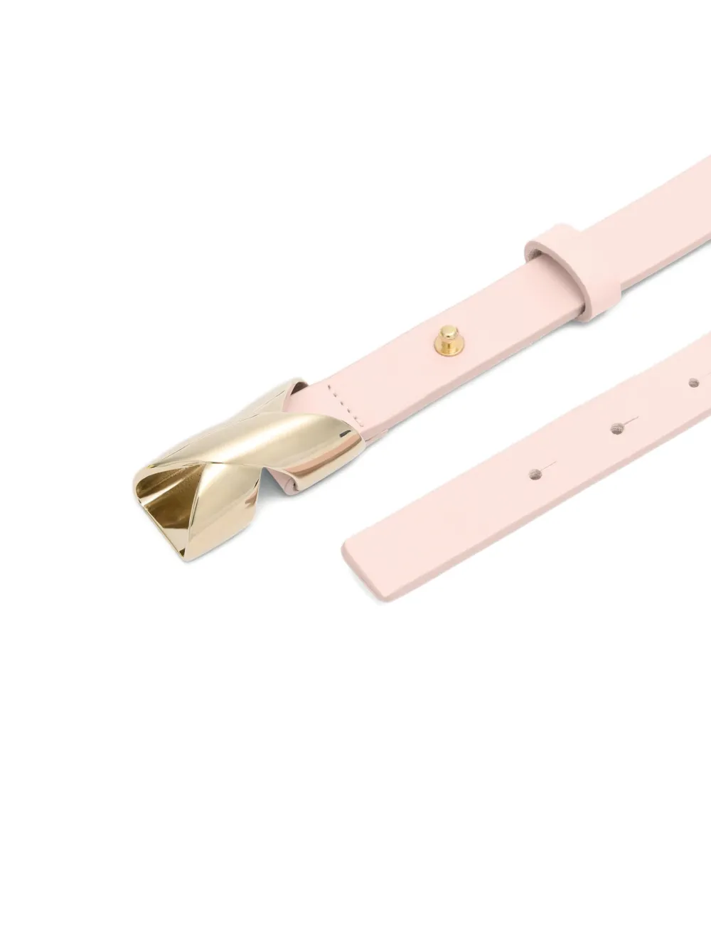Genny Leren riem met X-gesp - Roze