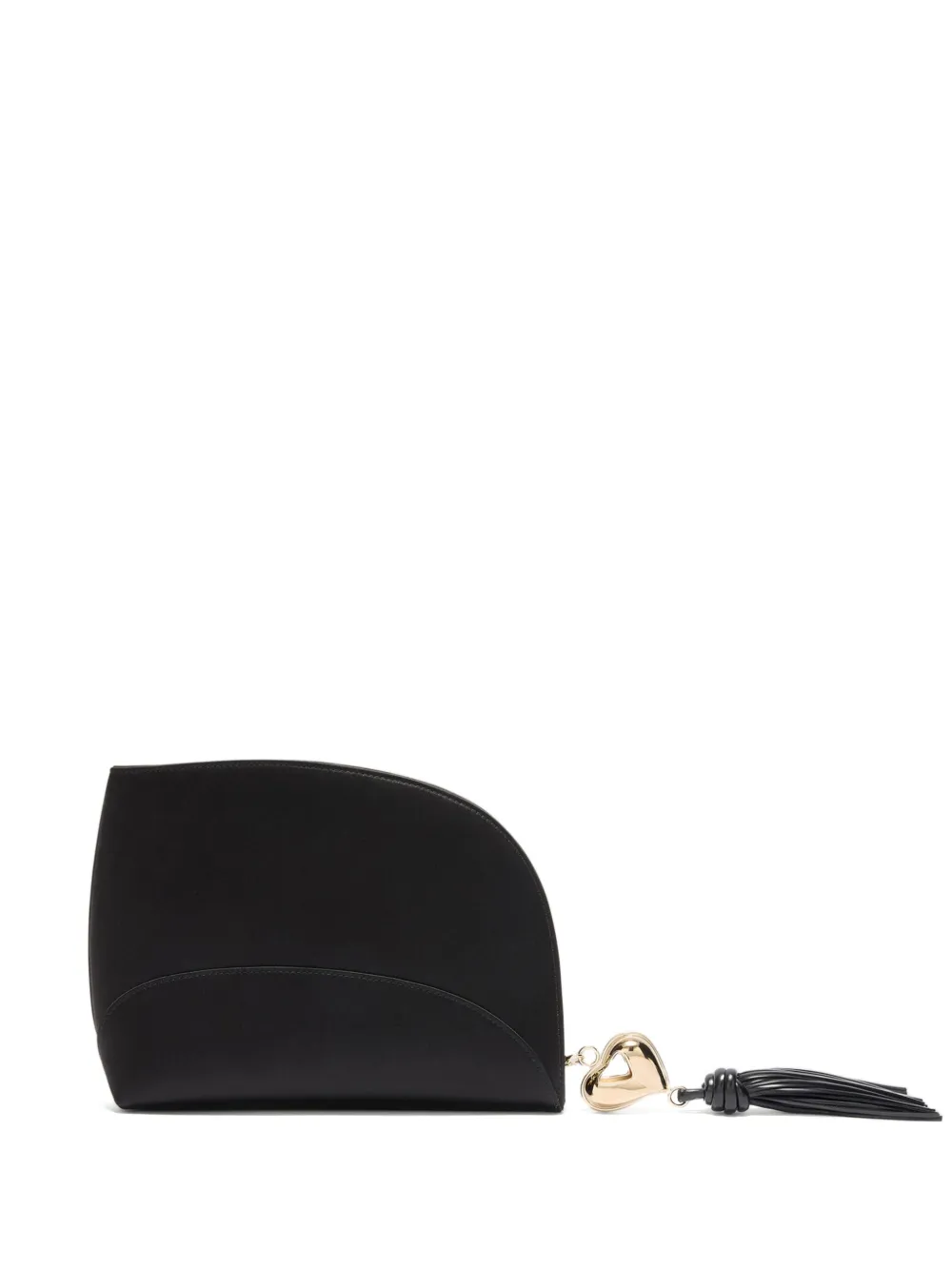 Genny Clutch mini em formato de coração com tassel | Preto | Image 1