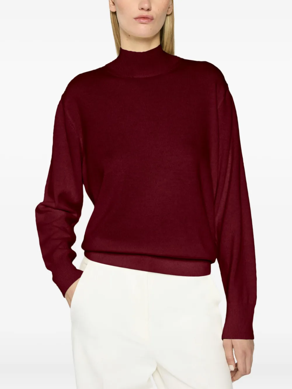 Genny Turtleneck Sweater In Red