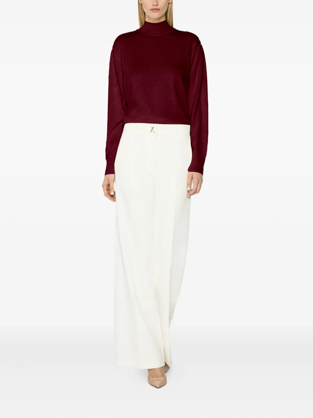 Genny Turtleneck Sweater In Red
