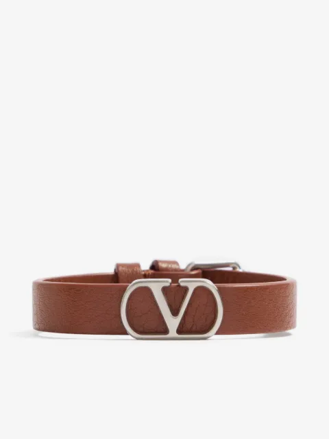 Valentino Garavani Vlogo Signature grainy calfskin bracelet