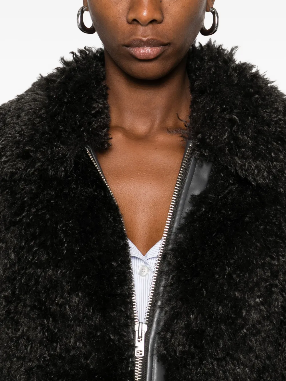Stand Studio Zaylee Faux Fur Jacket In Black