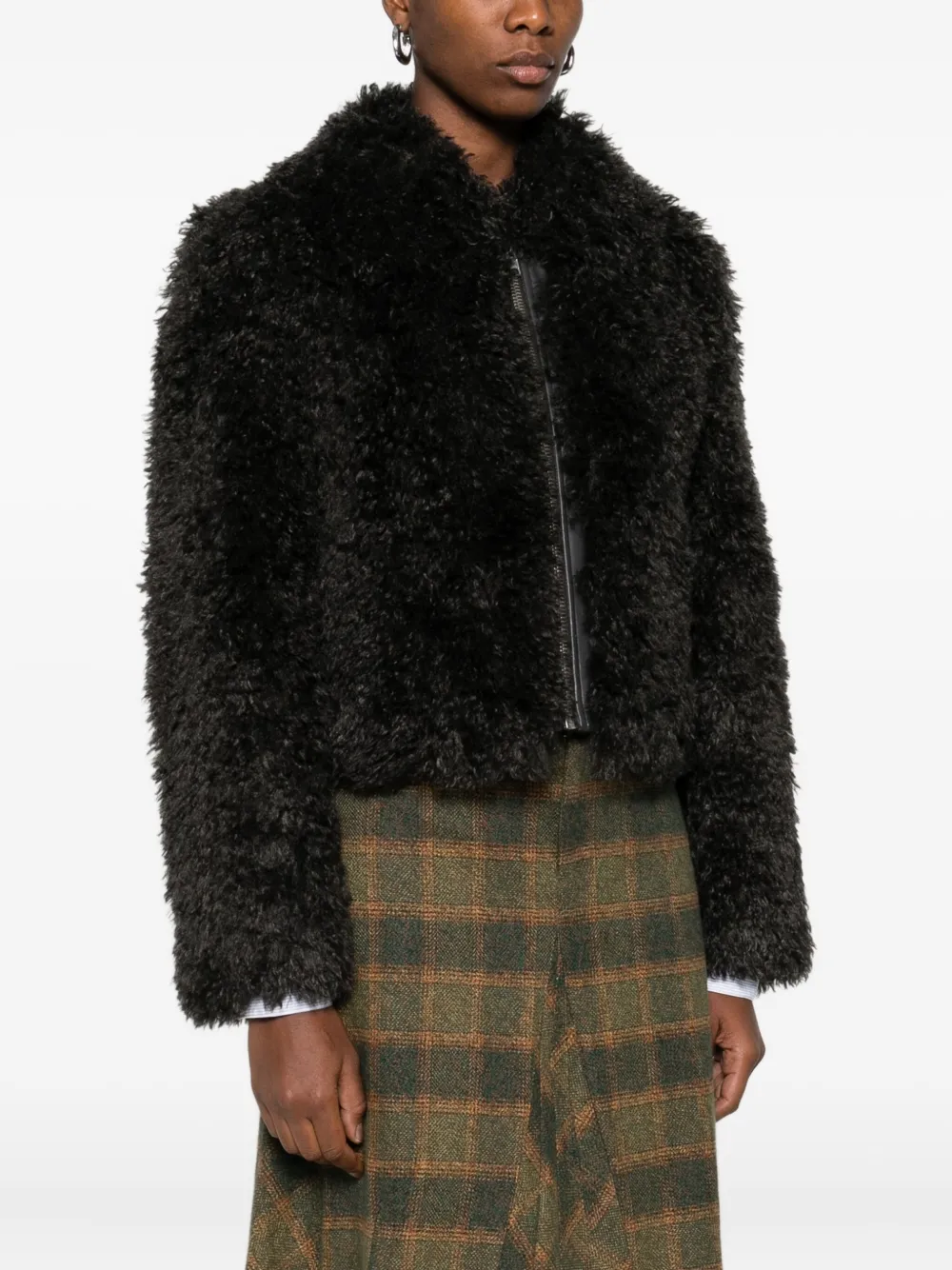 Stand Studio Zaylee Faux Fur Jacket In Black