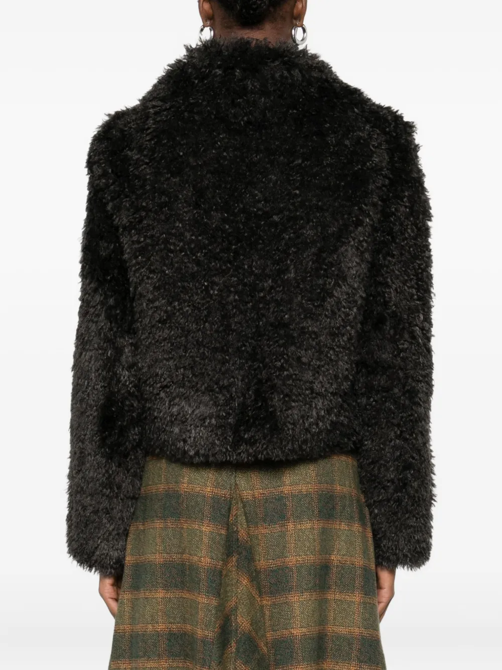 Stand Studio Zaylee Faux Fur Jacket In Black