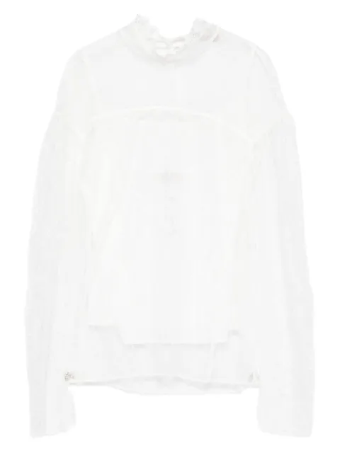 TWINSET lace mock-neck top