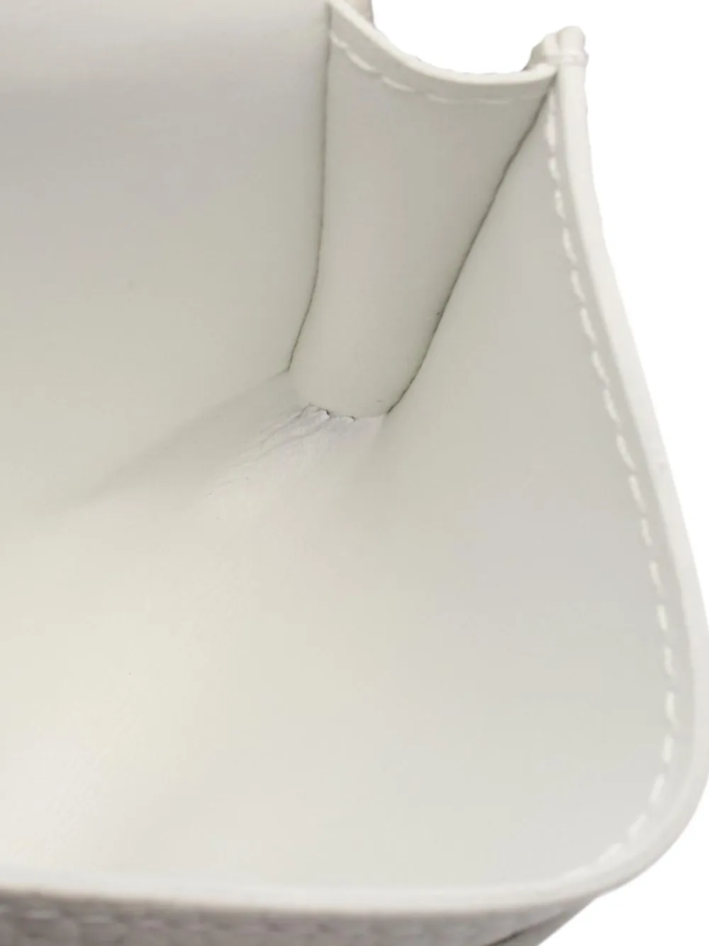 Pre-owned Louis Vuitton 2021-2025 Monogram Taurillon Enveloppe Carte De Visite Case Card Holder In White