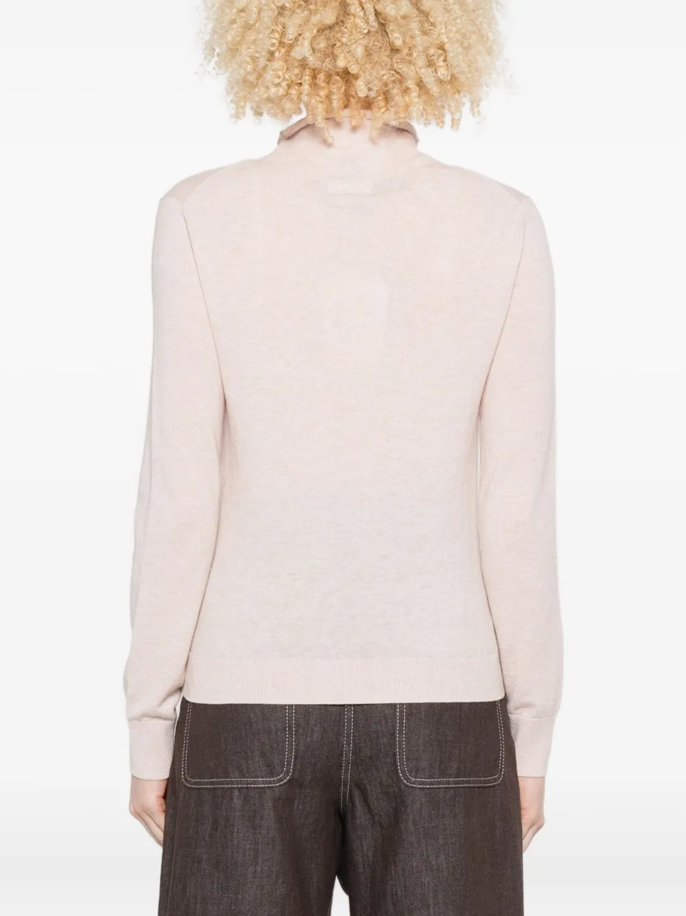 Yerse Turtleneck Long-sleeve Sweater In Pink