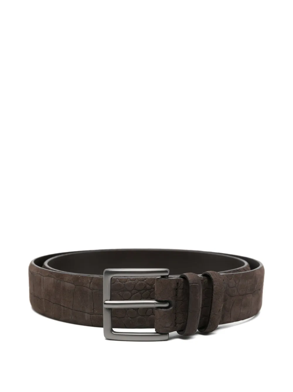 Orciani crocodile-embossed leather belt | Brown | Image 1