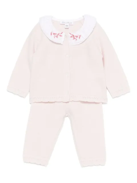 Tartine Et Chocolat mameluco tejido con cuello bordado