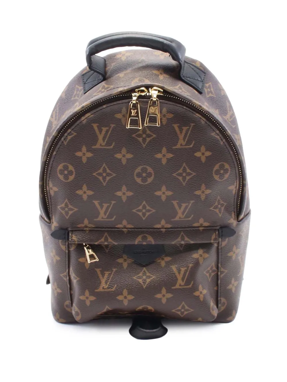 Pre-owned Louis Vuitton 2016 Monogram Palm Springs Pm Backpack In Brown
