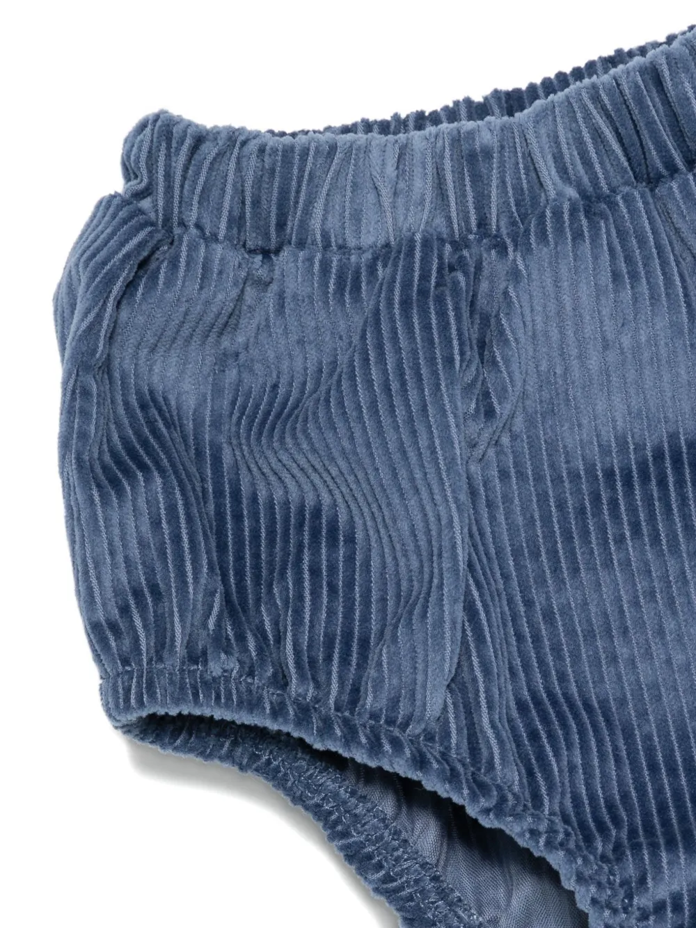 Monnalisa Ribfluwelen jurk met geborduurde teddybeer Blauw