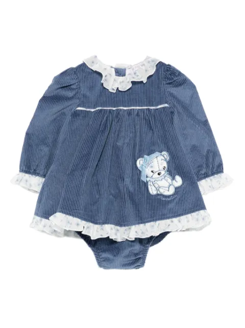 Monnalisa corduroy teddy-embroidered dress