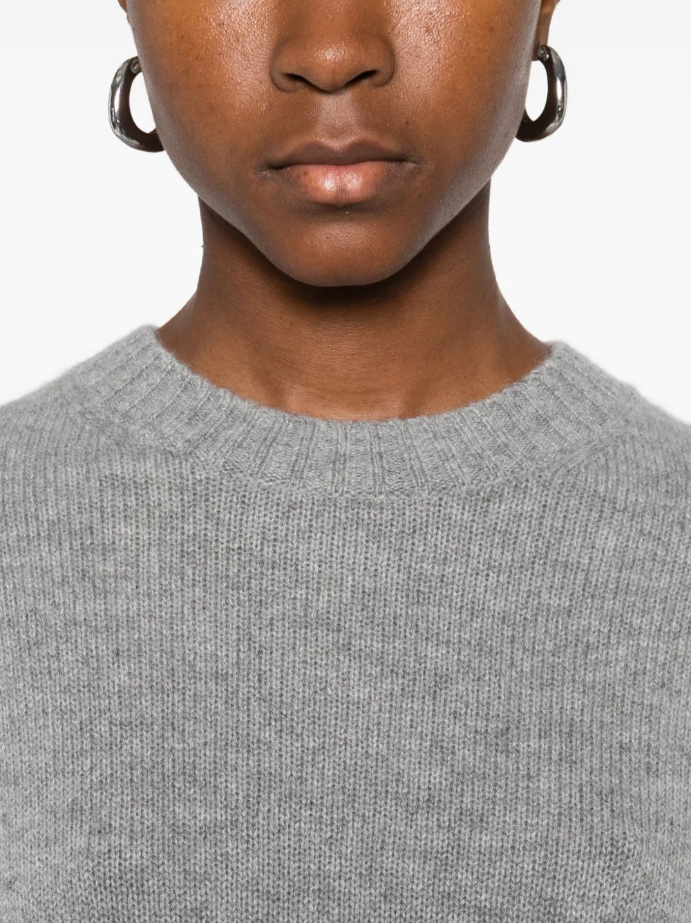 Allude Crew-neck Sweater In Gray