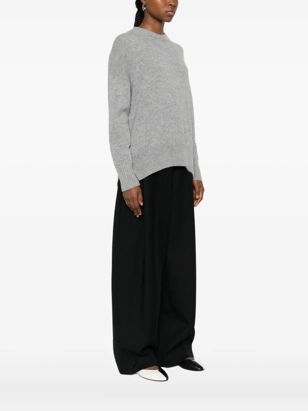 Allude Crew-neck Sweater In Gray