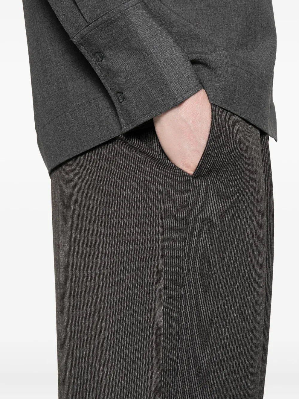 YERSE Cropped plooibroek Grijs