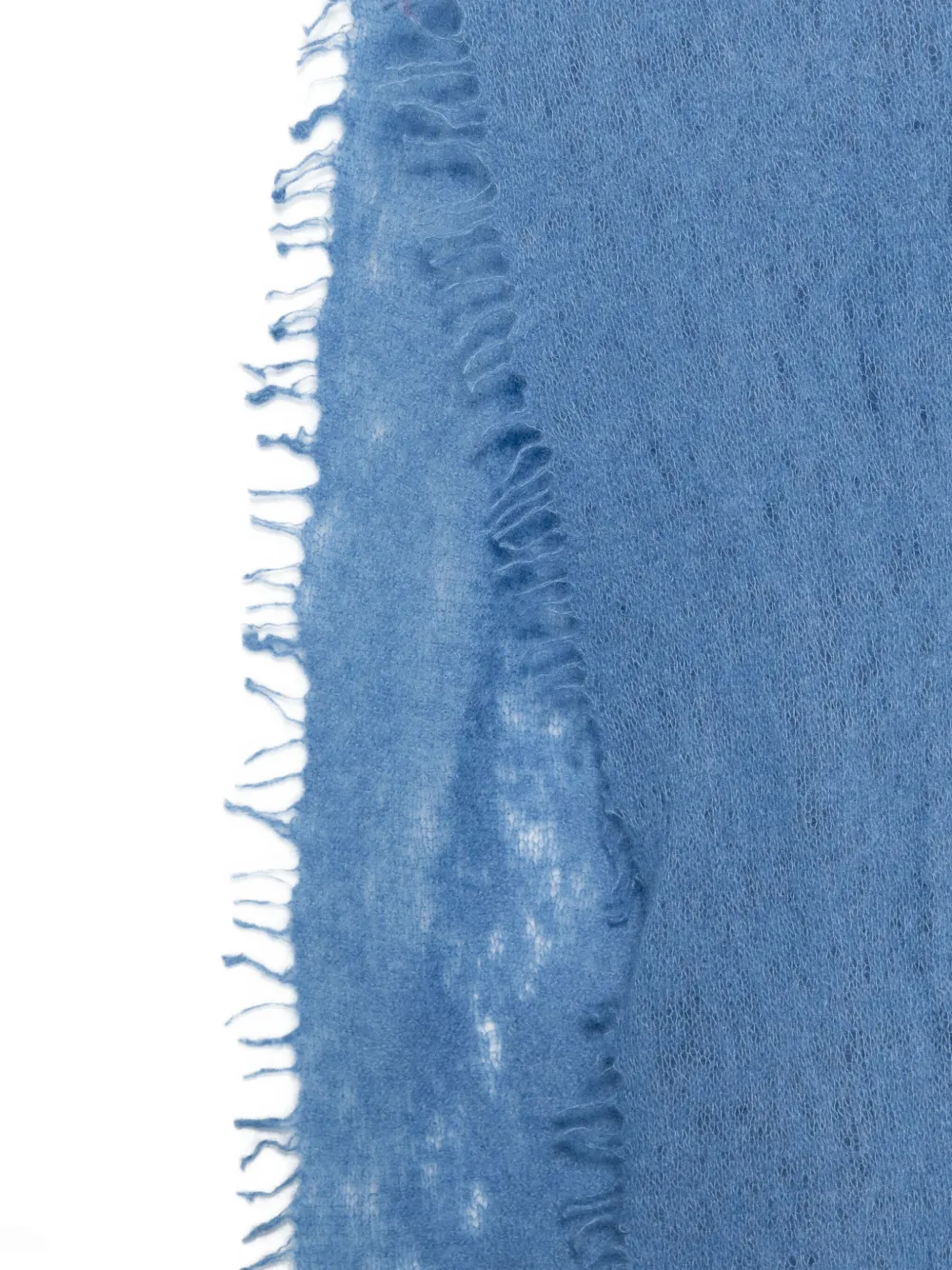 MOULETA Vilten sjaal met franje - Blauw