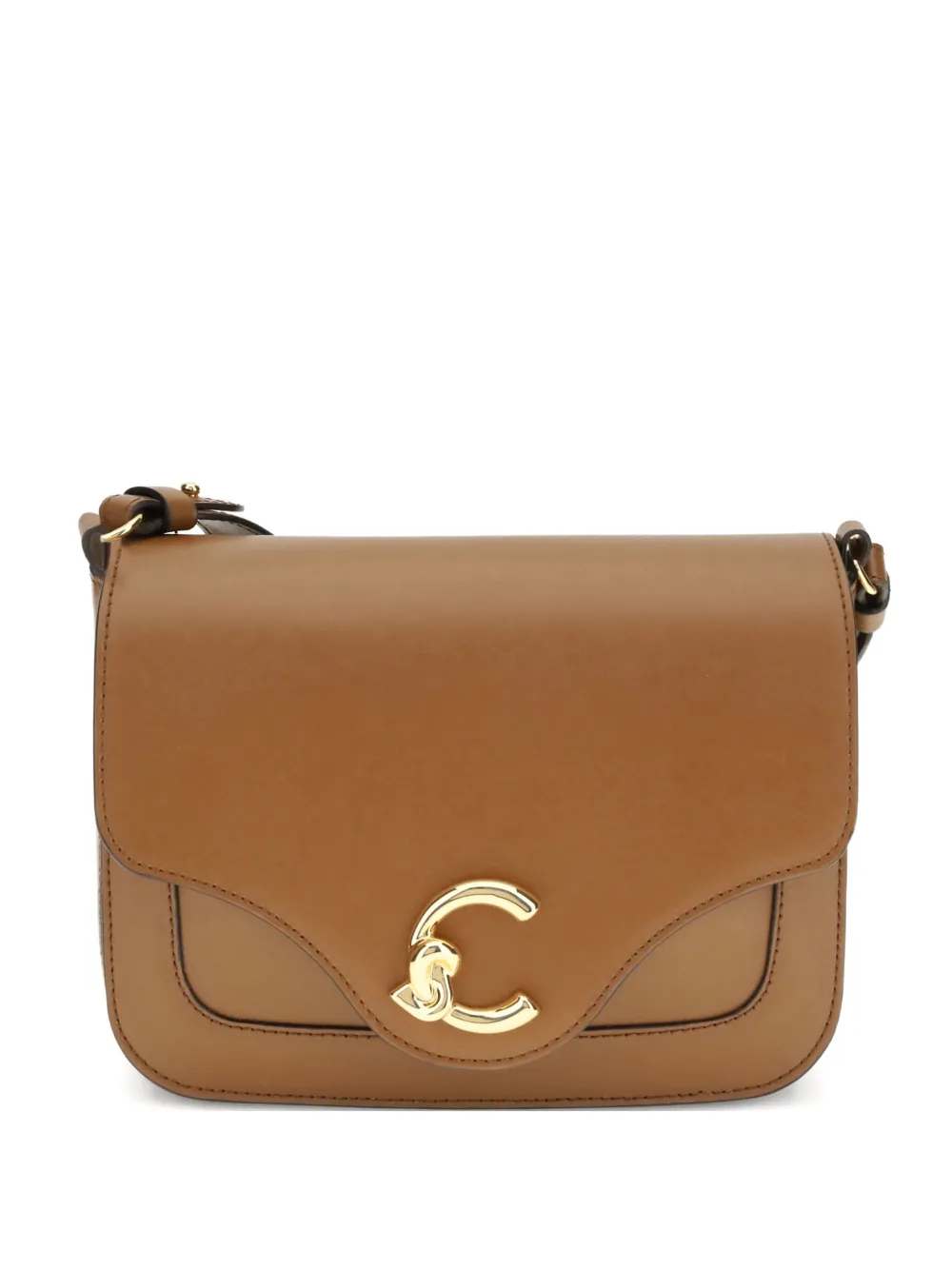 Coccinelle small C-Me logo shoulder bag | Brown | Image 1