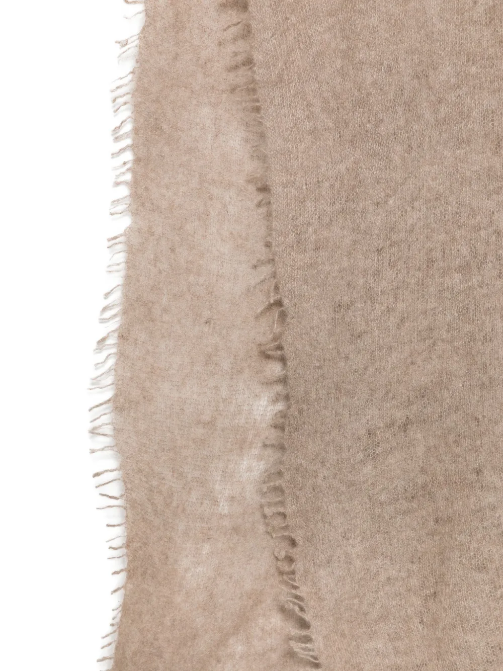 Mouleta Frayed-edge Scarf In Brown