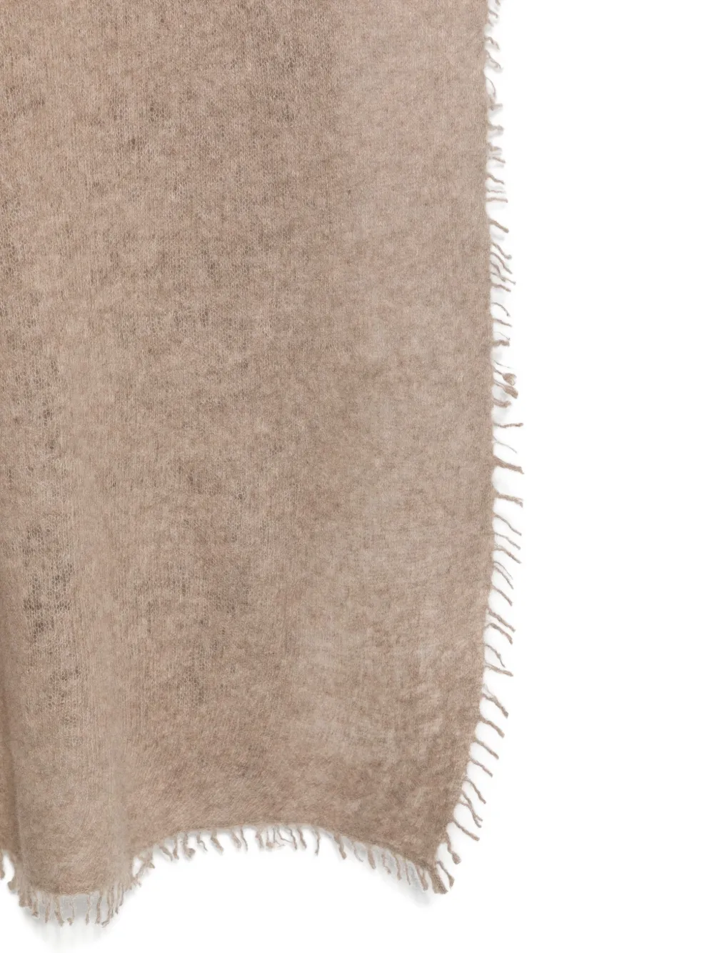 MOULETA Sjaal met gerafelde afwerking - Beige