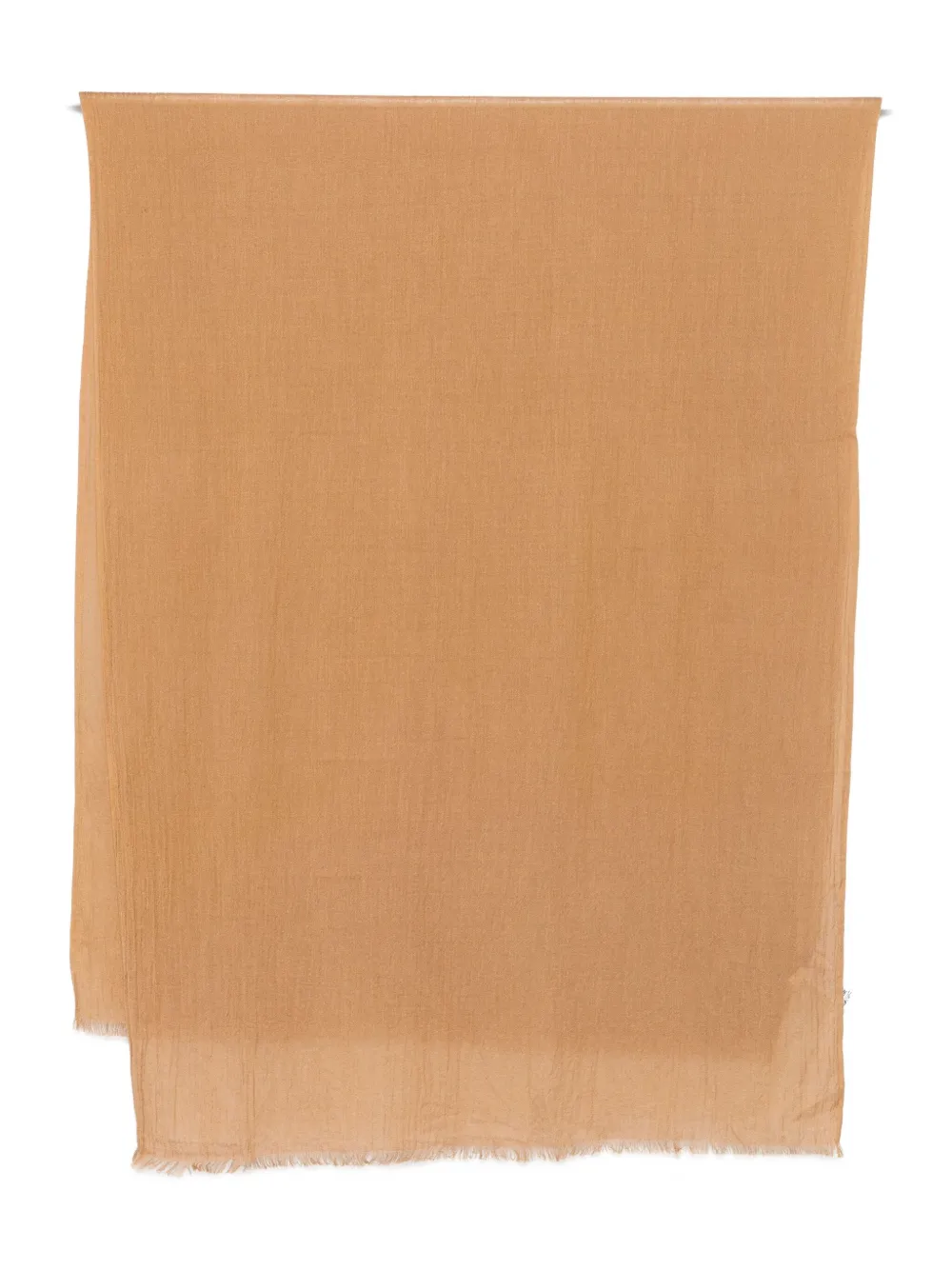 Yerse Raw-edge Scarf In Brown