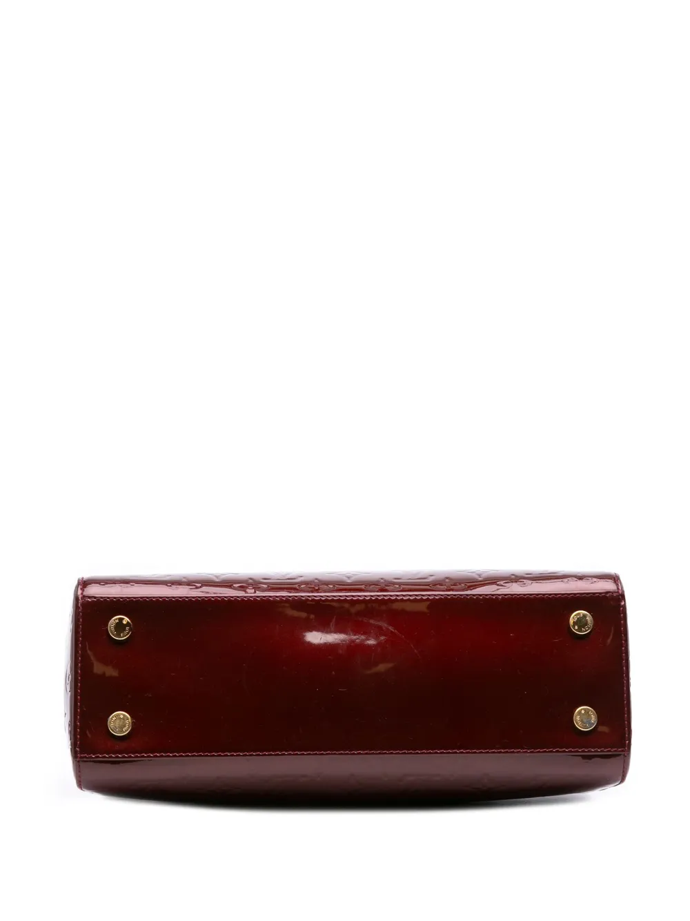 Pre-owned Louis Vuitton 2011 Monogram Vernis Brea Mm Satchel In Red