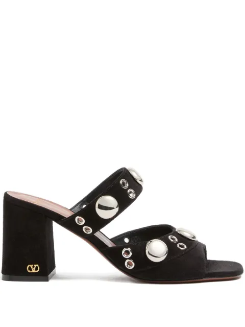 Valentino Garavani — studs logo-plaque sandals