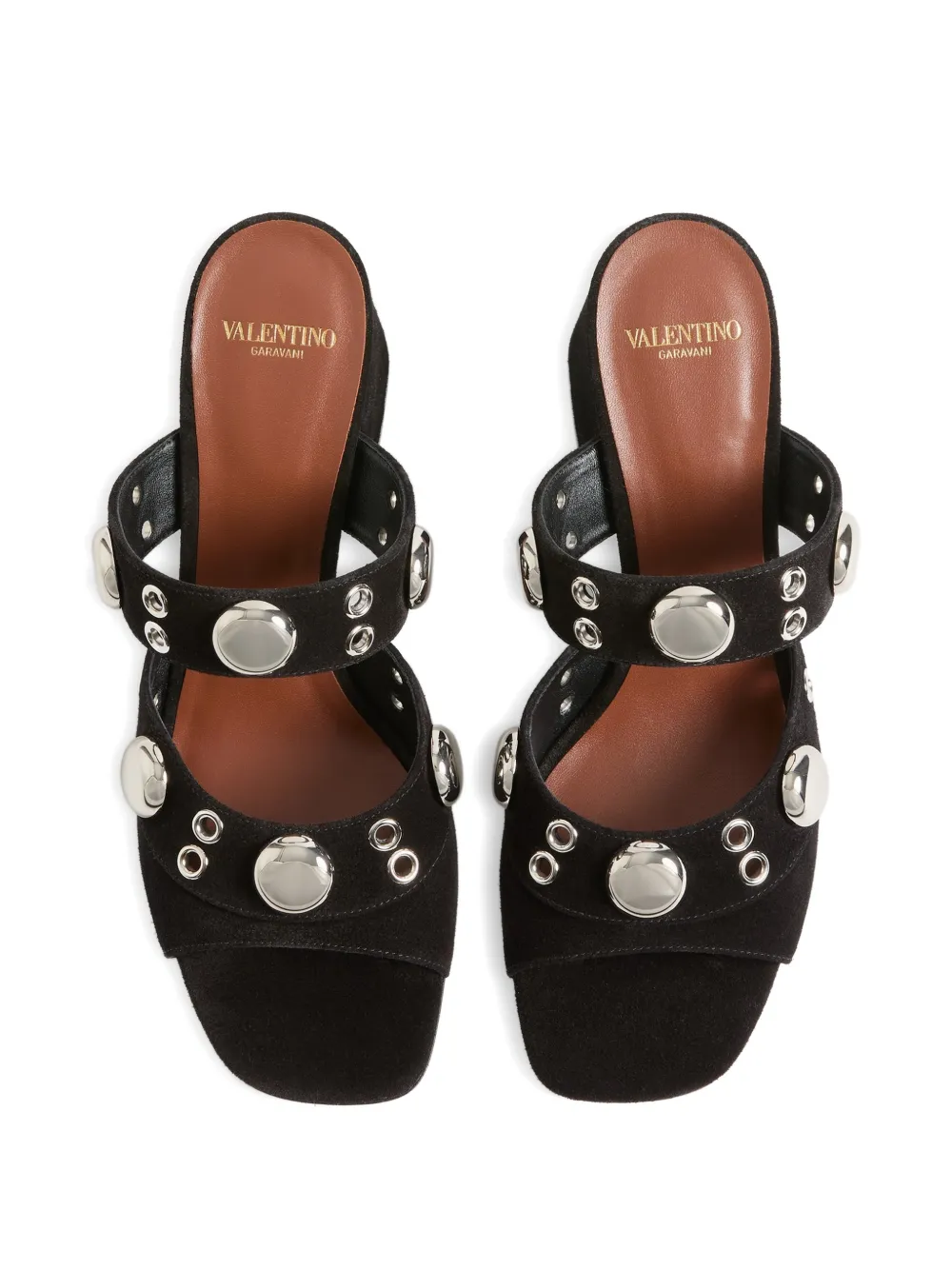 Valentino Garavani Sandalen met logoplakkaat en studs Zwart